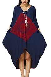 High-Low-Hem General Print Chiffon/Cotton/Linen  Dress