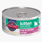 Hill's Science Diet Minced Liver and Chicken Entree Kitten Formula Canned Cat Food (24/5.5-oz cans)