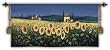 Tuscan Panorama Sunflowers Tapestry Wallhanging Comes With Wall Hanging Rod and Tassels