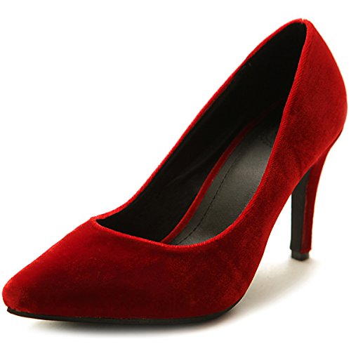 Ollio Women's Platform Shoe Ribbon High Heel Multi Color Pump