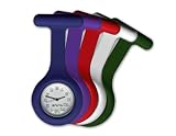 Krankenschwester Uhr - 1 Uhr mit 5 Silikon Wechselgehäusen (abweisend gegen Krankheitserreger)