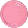Amscan Big Party Pack 50 Count Paper Lunch Plates, 9 inch, Bright Pink