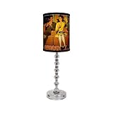 Saturday Evening Post/Smart Girl On Train Table Lamp With Acrylic Spheres Base