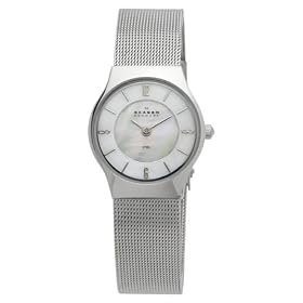 Skagen - 233XSSS - Montre plate Femme - Quartz analogique - Bracelet Acier maille milanaise