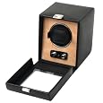 Wolf Designs 453332 Bird`s Eye Maple Single Watch Rotator with Cover