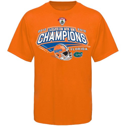 Florida Gators 2012 Gator Bowl Champions T-Shirt - Orange (Medium)