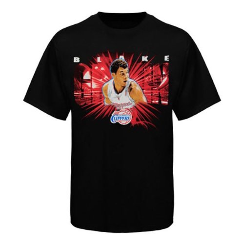 Men's Blake Griffin Los Angeles Clippers Game Swag Tee by Majestic Athletic (Black-Red)(Size=XX-LARGE)