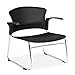 40 Pack Multiuse Plast Seat & Back Stack with Arms Black