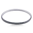 Sterling Silver Black and White Diamond Bangle Bracelet, 8