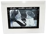 Lovely Silver Colour & Glass Mother Photo Frame 6 x 4 inches - Landscape & Portrait