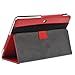 Foxnovo 4 in 1 PU Flip Case Screen Guard Stylus Pen Cleaning Cloth Set for Q88 Q8 7 inch Tablet PC Red