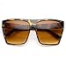 Large Oversized Retro Fashion Square Flat Top Sunglasses