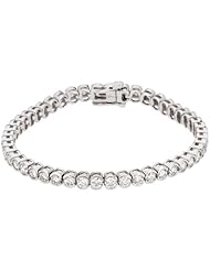 14K White Gold - 3 1/3 ct Or 6 ct Tw Diamond Tennis Bracelet
