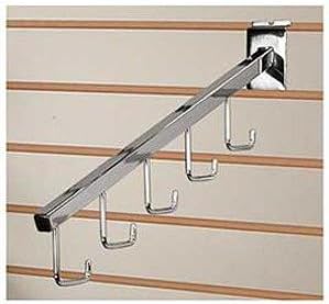 Lot of 10 New Retails Chrome Waterfall Slatwall Faceout - 5 J-Hook Tube