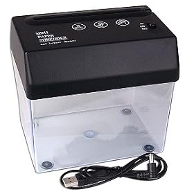 USB Powered Paper Shredder with Letter Opener by Unknown