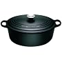 Le Creuset Cast Iron Oval Casserole, Satin Black, 27 cm