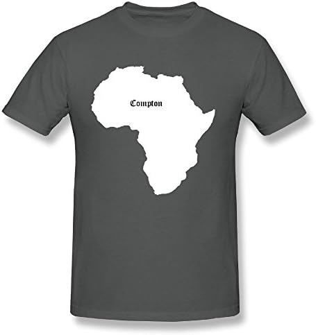 Compton Africa In White Men's Cotton Tee Shirt Asphalt XXL