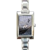 Limited Edition Violano Italian Charm Rectangle Watch Terrier Pirate Dog