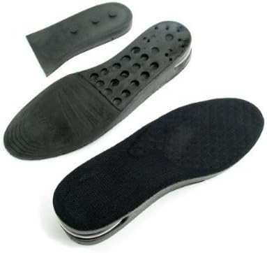 FreshGagdetz Set of Black Heel Lift Adjustable Shoe Insole, A Black Half Pad Unisex Shoe Lift