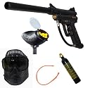 Black Maxx Semi Auto w/ Bottom Line Starter Paintball Gun Kit - Black