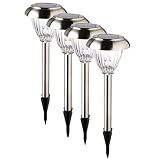 Venetian Solar Light - s/less steel body & glass lens - 4 Lights supplied with