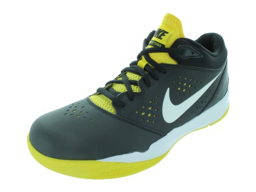 Nike Men's NIKE ZOOM ATTERO BASKETBALL SHOES 11 Men US (BLACK/WHITE/TOUR YELLOW) On Sale