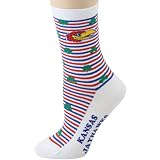 NCAA Kansas Jayhawks Ladies White St. Patrick's Day Crew Socks