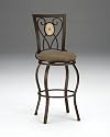 Bar Stool - Brookside Oval Fossil Back Swivel Bar Stool - Hillsdale Furniture - 4815-830