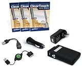 Apple iPod classic (160GB) miniSync - Complete Essentials Kit with iPod Charging Adapter (US outlet plug, ClearTouch Anti-Glare, USB (Black))