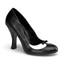 SMITTEN-05, Couture Pumps schwarz weiss Schleifchen