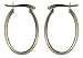 9ct White Gold Ladies Oval Hoop Earrings