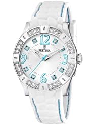 Festina Womens Stainless Steel Analogue Rubber Strap Silver Dial Watch F16541/2