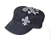 Saints Fleur De Lis Rhinestone Flattop Vintage Hat Cap