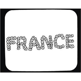 Mouse Pad with "black and white", France, Europe, advertisement, sign, text, alphabets