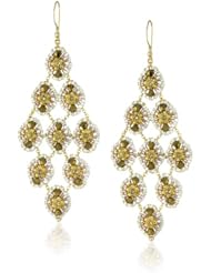 Miguel Ases Swarovski Miyuki Rondelle Drop Earrings