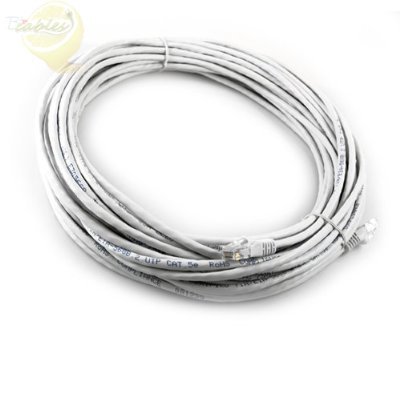 BluCables 50 ft CAT 5e LAN Network Ethernet Cable 350MHz RJ 45 connector WHITE