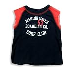 Mish Boys - Infant Boys Sleeveless Shirt, Navy, Red