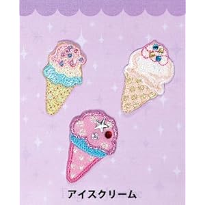 【クリックで詳細表示】tos010-6【touch of style 刺繍デコシール】 スイーツ アイスアソート