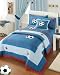 Football and Stars Blue Bedspread Set Single Bed Image