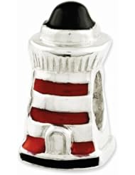Sterling Silver Reflections Enameled Lighthouse Bead QRS2656