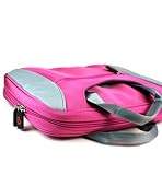 Toshiba Mini NB255-N245 10.1 inch Magenta Netbook Laptop Nylon Case with External Compartment Pockets