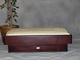 Luxury Dog Bed - Alder Mahogany Twin Platform Dog Bed (Complete Set) Includes - Bed, Mattress, Mattress Cover & Sheet. 13h X 27w X 39d Made in USA