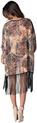 Paradise USA Women's Long Printed Wrap/Cover Up Medium Khaki