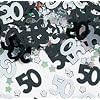 BAG OF BLACK AND SILVER 50 TABLE CONFETTI 14G