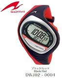 SOMA ソーマ ランニングウォッチ RunONE 300 ミディアム DWJ02-0004 ブラック/レッドの画像