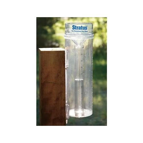 Stratus RG202 Long Term Professional Rain Gauge Installed Sun, Rain