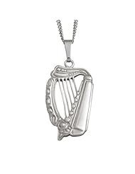 Medium Celtic Harp Pendant on a chain