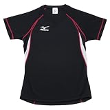 MIZUNO（ミズノ）【レディース】【バレーボール】　プラクティスシャツ　ブラック×マゼンタ