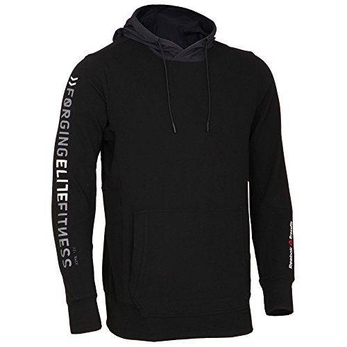 Reebok men s cross fit fleece hoody, large, black