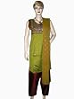 Ethnic Party Wear Embroidered Tea Green Kameez Maroon Salwar Dupatta S